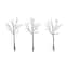 14in. Pre-Lit Artificial Halloween Black Twig Branches with 45 Orange LED Lights and Integrated Ground Stake - Set of 3